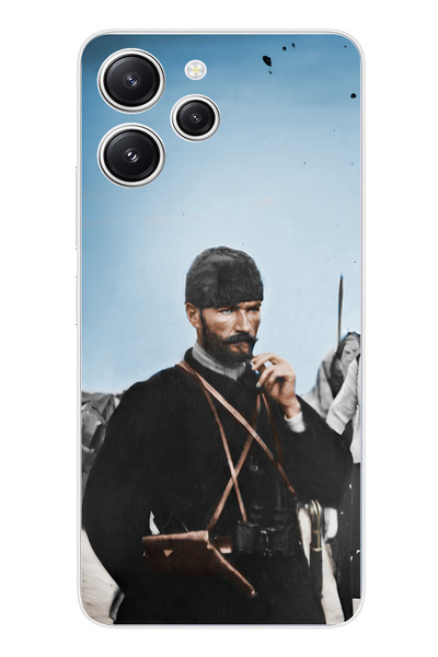 TechTree حافظة سيليكون متوافقة مع هاتف Redmi 12 من أتاتورك مطبوع