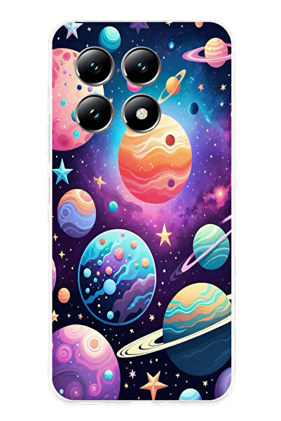 TechTree حافظة سيليكون مطبوع متوافقة مع هاتف Xiaomi Mi 14T PRO بنمط الفضاء وا...