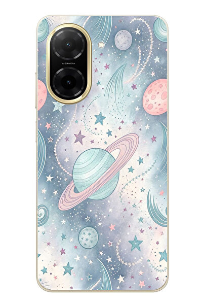 TechTree Redmi A5 Compatible Soft Colorful Planets Printed Silicone Case