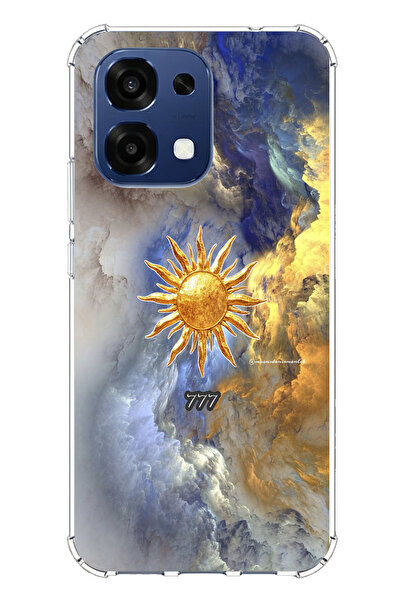 TechTree حافظة سيليكون متوافقة مع هاتف اوبو A6 برو 777 بتصميم الشمس والسحاب م...