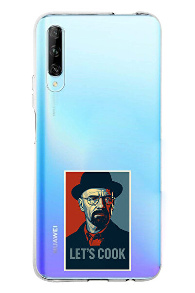 TechTree حافظة سيليكون متوافقة مع هاتف Huawei P Smart PRO Lets Cook Banner مطبوع