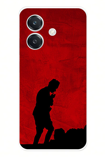 TechTree حافظة سيليكون أتاتورك مطبوع متوافقة مع هاتف OPPO A3 مع تفاصيل ظل وشكل