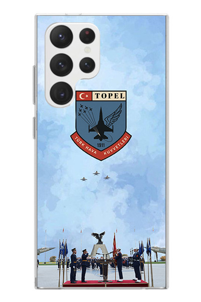 TechTree Samsung Galaxy S22 Ultra Compatible Turkish Air Force Printed Silicone Case