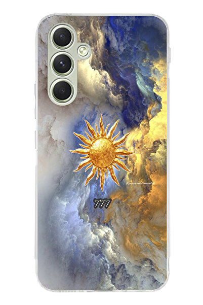 TechTree حافظة سيليكون متوافقة مع هاتف سامسونج جالاكسي A15 777 بتصميم الشمس و...