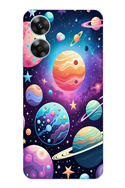 TechTree Printed Silicone Case with Space, Planet and Star Patterns Compatibl...
