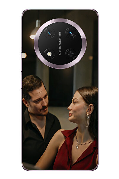 TechTree حافظة سيليكون متوافقة مع هاتف Honor Magic 7 Lite - Eşref وNisan مطبوع