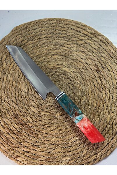 Esorya El Yapımı Epoksi Şef Bıçağı Kiritsuke Santaku Bıçak Paslanmaz Çelik Bıçak