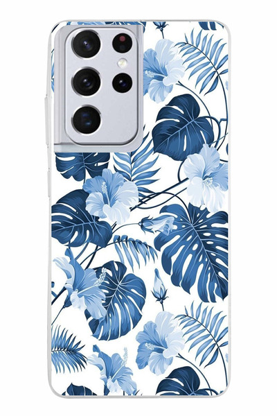 TechTree حافظة سيليكون مطبوع متوافقة مع هاتف سامسونج جالاكسي S21 ULTRA بنمط أ...