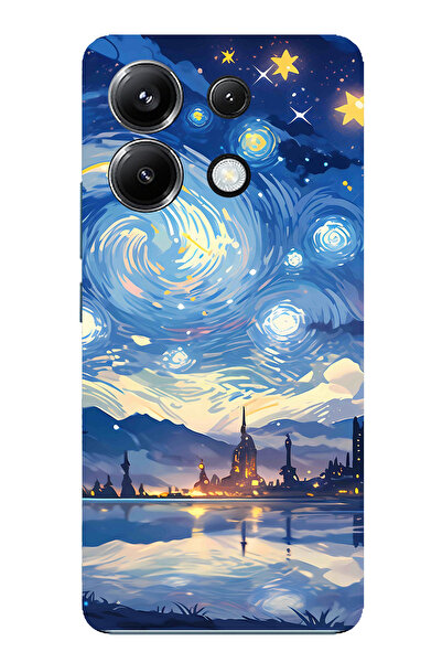 TechTree حافظة سيليكون متوافقة مع Poco X6 PRO بتصميم السماء المرصعة بالنجوم و...