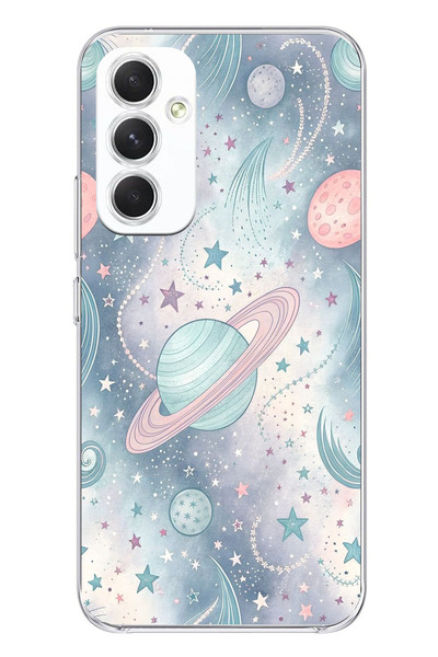 TechTree Samsung Galaxy A54 Compatible Soft Colorful Planets Printed Silicone Case