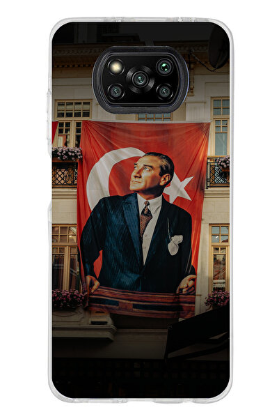 TechTree حافظة سيليكون متوافقة مع Poco X3-X3 PRO-NFC بتفاصيل العلم العملاق أت...