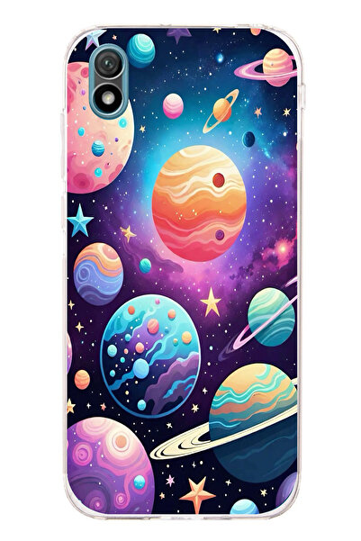 TechTree حافظة سيليكون مطبوع متوافقة مع هاتف هواوي Y5 2019 - Honor 8S بنمط ال...