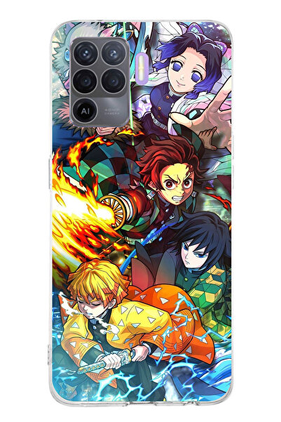 TechTree حافظة سيليكون متوافقة مع هاتف OPPO Reno 5 Lite من Demon Slayer: Demo...