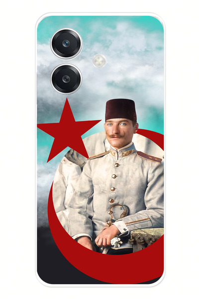 TechTree حافظة سيليكون متوافقة مع هاتف OPPO A3 من Young Years Ataturk مطبوع
