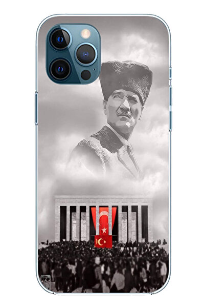 TechTree حافظة سيليكون متوافقة مع هاتف iPhone 12 PRO MAX على شكل أتاتورك مطبو...