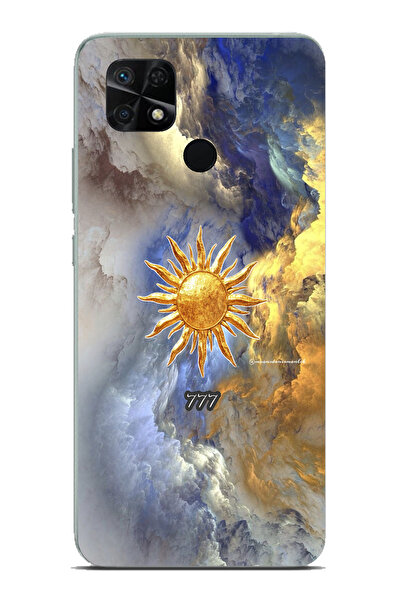 TechTree حافظة سيليكون متوافقة مع هاتف Redmi 10C - POCO C40 777 بتصميم الشمس ...