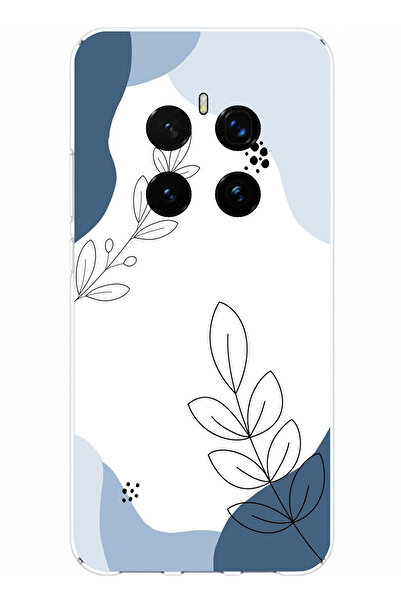 TechTree حافظة سيليكون متوافقة مع هاتف Honor Magic 7 PRO بأشكال هادئة زرقاء و...