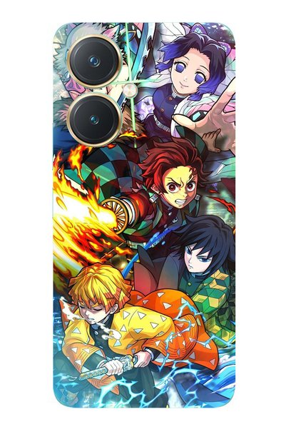 TechTree حافظة سيليكون متوافقة مع Vivo Y27 The Demon Slayer: Demon Slayers B ...