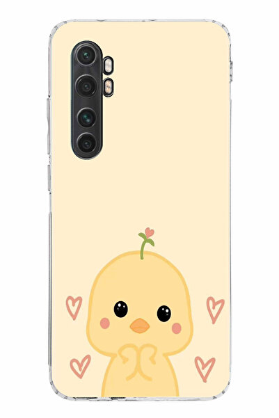 TechTree حافظة سيليكون مطبوع متوافقة مع هاتف Mi Note 10 Lite بنمط كتكوت لطيف ...