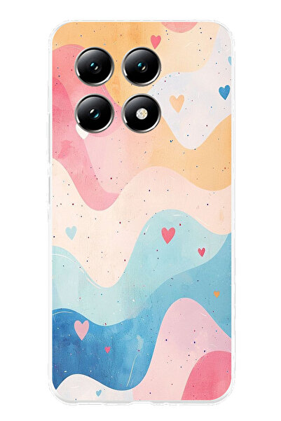 TechTree حافظة سيليكون متوافقة مع هاتف Xiaomi Mi 14T بألوان باستيل ومموجة وقل...