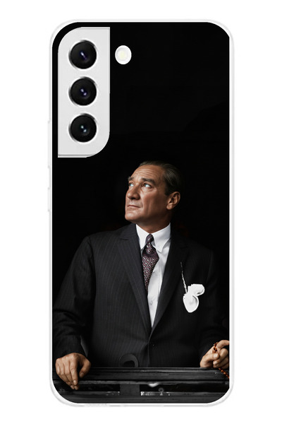 TechTree Samsung Galaxy S22 Compatible Ufka Bakan Lider Atatürk Printed Silicone Case