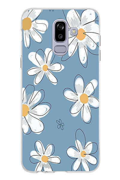 TechTree حافظة سيليكون متوافقة مع هاتف سامسونج جالاكسي J8-A6 بلس باللون الأزر...