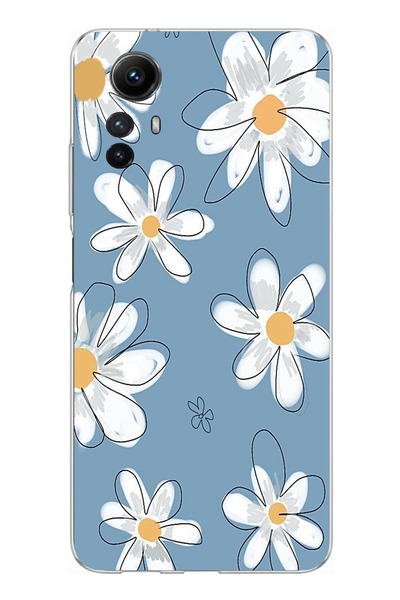 TechTree حافظة سيليكون متوافقة مع هاتف Redmi Note 12S باللون الأزرق ديزي جارد...