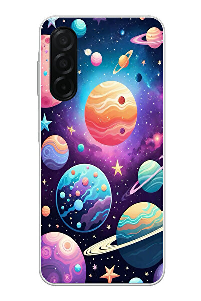 TechTree حافظة سيليكون مطبوع متوافقة مع هاتف سامسونج جالاكسي A26 بنمط الفضاء ...