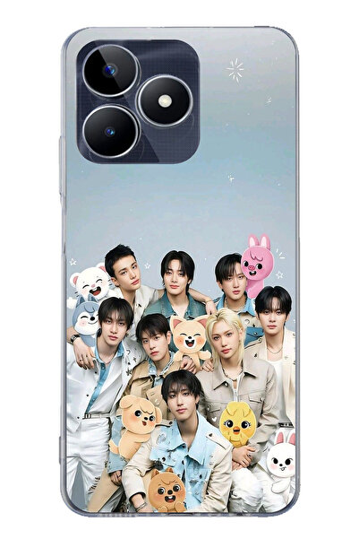 TechTree حافظة سيليكون مطبوع متوافقة مع هاتف Realme C53 تحمل طابع فرقة K-Pop ...