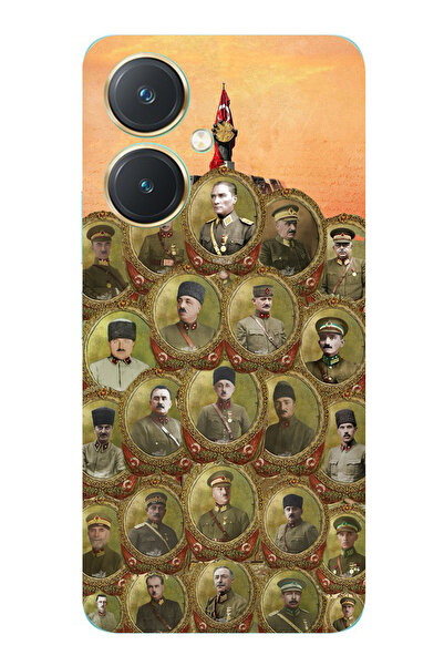 TechTree حافظة سيليكون متوافقة مع هاتف Vivo Y27 من أتاتورك وقادة الحرب للتحري...