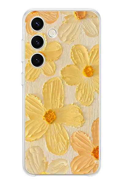 TechTree حافظة سيليكون متوافقة مع هاتف سامسونج جالاكسي S25 بلمسة الشمس الصفرا...