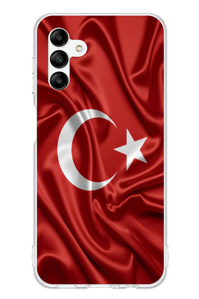 TechTree Samsung Galaxy A04S Compatible Turkish Flag Printed Silicone Case