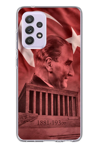 TechTree حافظة سيليكون متوافقة مع هاتف سامسونج جالاكسي A72 تحمل صورة أتاتورك ...