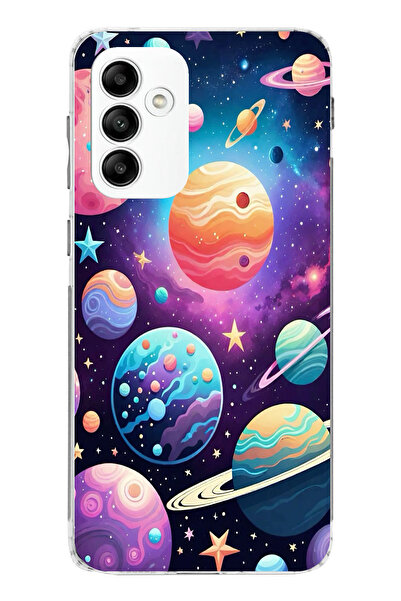 TechTree حافظة سيليكون مطبوع متوافقة مع هاتف سامسونج جالاكسي A05s بنمط الفضاء...