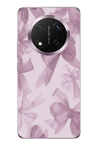 TechTree حافظة سيليكون متوافقة مع هاتف Honor Magic 7 Lite باللون البنفسجي مطبوع