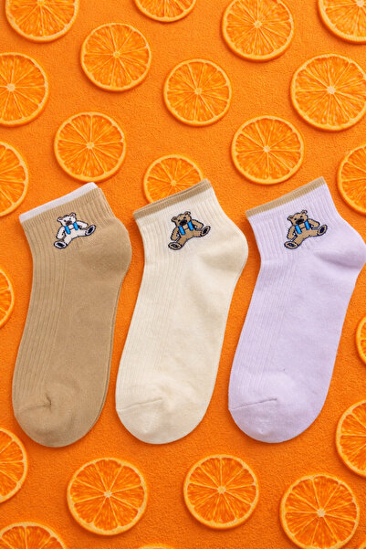 alpaca foot tech 3 ÇİFT KISA KONÇ KADIN ÇORABI