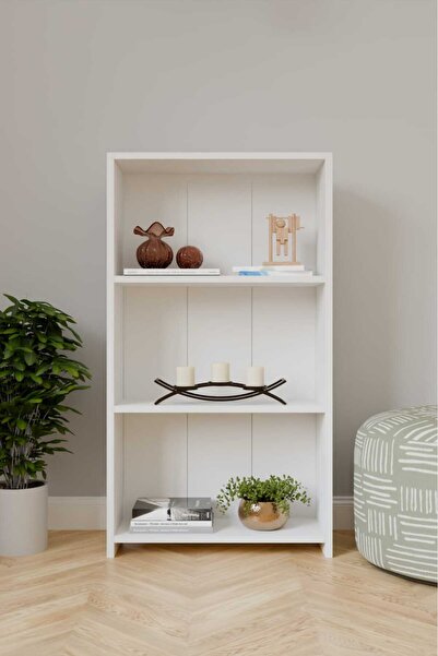 küçükalp PAPATYA 3 RAFLI KİTAPLIK BEYAZ