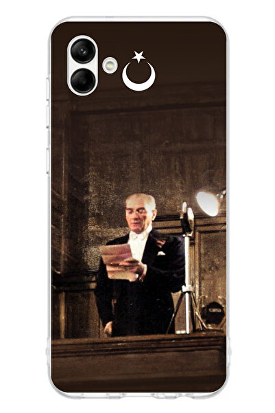 TechTree حافظة سيليكون متوافقة مع هاتف سامسونج جالاكسي A06 من أتاتورك إيرست ميكليس بولتش مطبوع