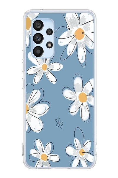 TechTree حافظة سيليكون متوافقة مع هاتف سامسونج جالاكسي A53 باللون الأزرق ديزي...