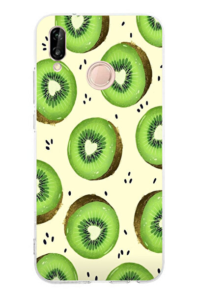 TechTree حافظة سيليكون متوافقة مع هاتف هواوي P20 لايت وشرائح الأفوكادو الخضرا...