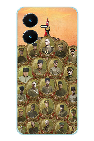 TechTree حافظة سيليكون متوافقة مع هاتف Vivo Y22 من أتاتورك وقادة الحرب للتحري...