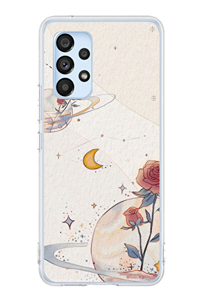 TechTree حافظة سيليكون متوافقة مع هاتف سامسونج جالاكسي A53، بتصميم كوكب ونجمة...