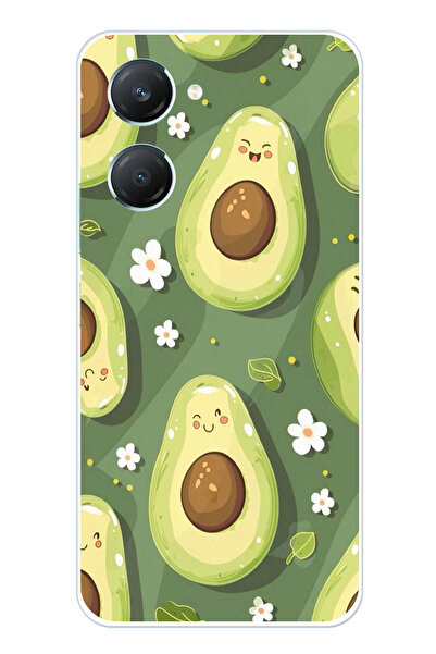 TechTree حافظة سيليكون متوافقة مع هاتف Vivo Y18 ذات خلفية خضراء لطيفة على شكل...