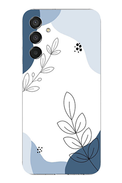 TechTree حافظة سيليكون متوافقة مع هاتف سامسونج جالاكسي M15 باللون الأزرق وخطو...