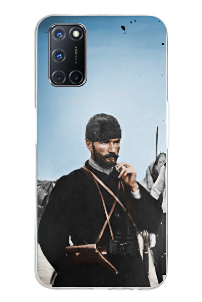 TechTree حافظة سيليكون متوافقة مع OPPO A52-A72-92 من أتاتورك في المقدمة مطبوع