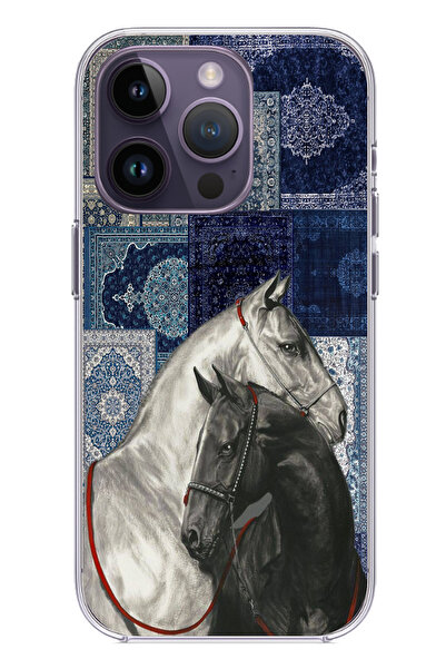 TechTree حافظة سيليكون متوافقة مع هاتف iPhone 14 PRO MAX باللون الأزرق بنمط ك...