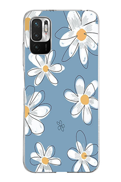 TechTree حافظة سيليكون متوافقة مع هاتف Redmi Note 10 5G باللون الأزرق ديزي جا...