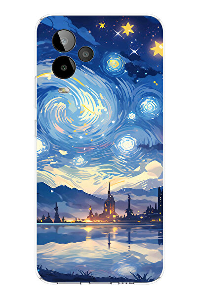 TechTree حافظة سيليكون متوافقة مع General Mobile GM 24 PRO من Starry Sky and ...