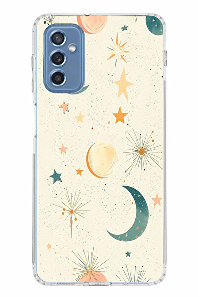 TechTree حافظة سيليكون متوافقة مع هاتف سامسونج جالاكسي M52 ذات خلفية كريمية و...