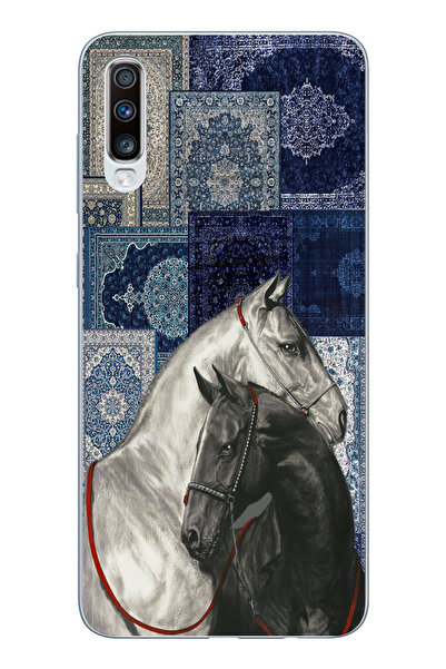 TechTree حافظة سيليكون متوافقة مع هاتف سامسونج جالاكسي A50-A30S باللون الأزرق...